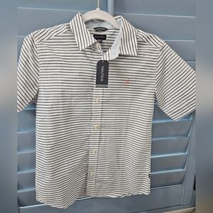 Nautica Striped Harbor Button-Front Shirt | size 10/12 Med